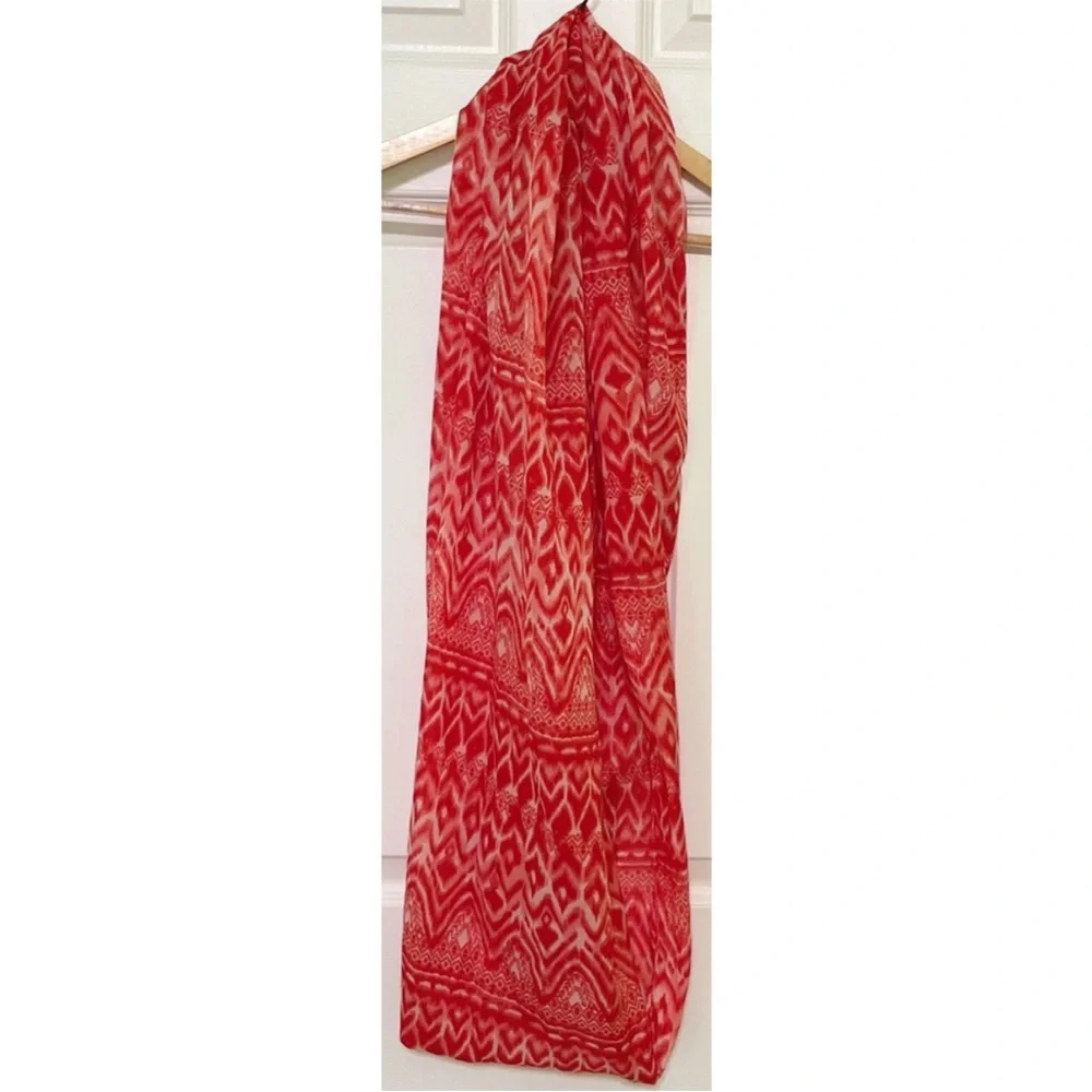 Hobby Lobby Infinity Scarf Lightweight Ikat Tribal Geometric Print Made in India